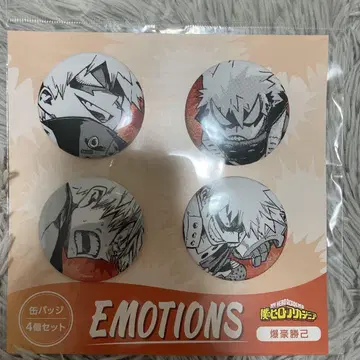 바쿠고 카츠키 EMOTIONS 캔뱃지 4개 세트 히로아카 점프샵