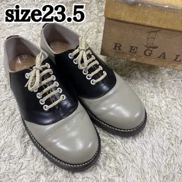 리걸 REGAL 새들 슈즈 가죽 23.5cm 로커빌리 블랙