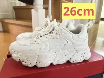 ORTR 통굽 화이트 스니커즈 26cm