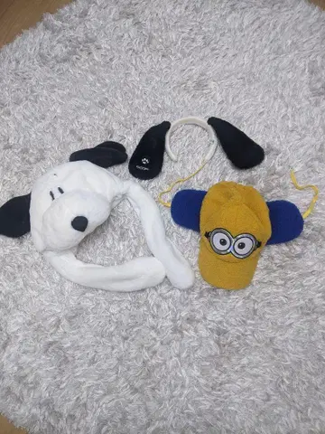 유니버셜 스누피 미니언 모자 3개 세트