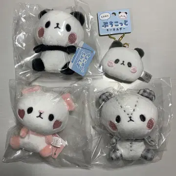 모찌모찌 판다 쁘띠코토 키링 초코노리후렌즈*봉제 인형 전 4종