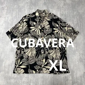 CUBAVERA 올 패턴 레이온 숏 슬리브 셔츠 XL
