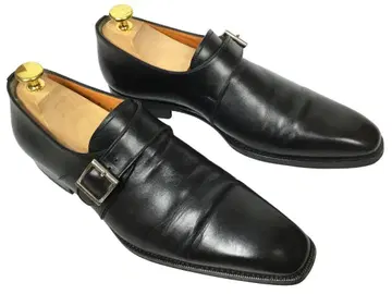 이탈리아산 Santoni 산토니 몽크 스트랩 신발 블랙