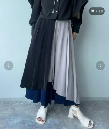 HARE 레이어드 하이 쇼크 플리츠 스커트 플리츠 프리 사이즈