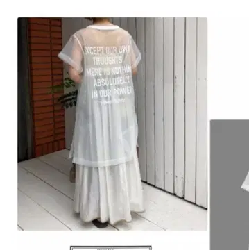 토마스 맥파이 시어 오간자 원피스 화이트 화이트 티셔츠 원피스