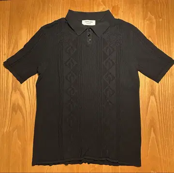 MARIN SERRE Crescent Moon 피케 셔츠 블랙