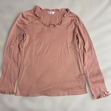 핑크하우스 PINKHOUSE 프릴 롱T 살몬 핑크