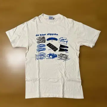 티셔츠 Hanes 헤인즈 90s 샌들 슬리퍼 아트