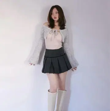 앤드메리 미우 플리츠 스커트