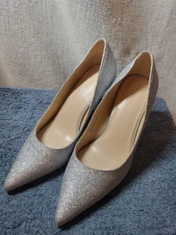 RANDA 실버 글리터 하이힐 23.5cm