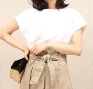 로페 마드모아젤 하이 게이지 천축 와이드 숏 티셔츠