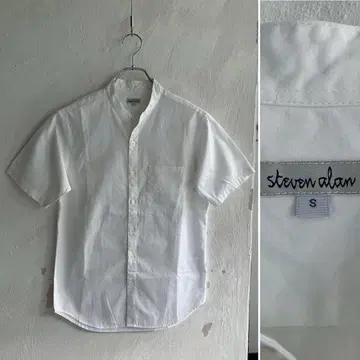 새상품급 스티븐 앨런 반팔 밴드 카라 셔츠 스티븐 앨런