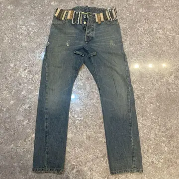희귀 명작 DSQUARED 디스퀘어드 벨트 루프 디스트로이 데님 44