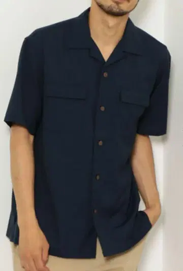 CM 워셔블 토로 W 패치 오픈 카라 반팔 셔츠