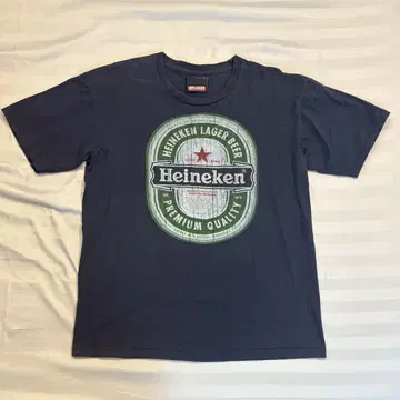 Heineken 하이네켄 티셔츠 XL 로고 UNFLEDGED 블랙