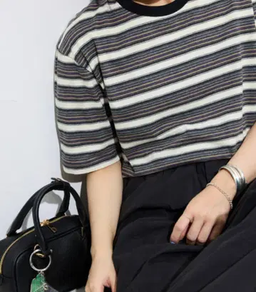 25SS 미사용 새상품 SLOBE IENA 멀티 보더 TEE