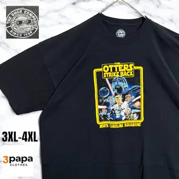 US 구제 의류 빅 사이즈 애니멀 프린트 티셔츠 3XL-4XL