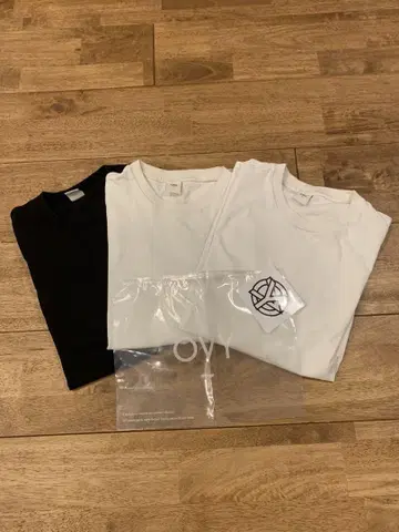 OVY 팩 티셔츠 화이트 2장, 블랙 1장