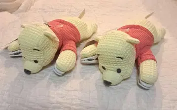 디즈니 리조트 곰돌이 푸 어깨 승차 봉제 인형 클립 2개 세트
