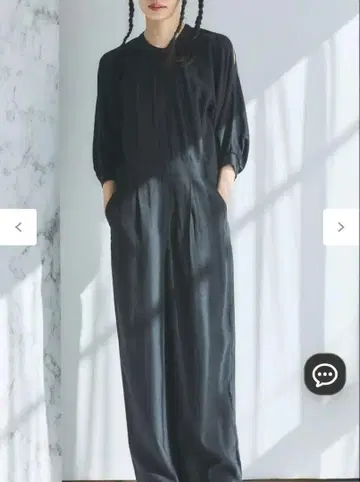 ESCAR 숄더 슬릿 올인원 블랙 프리 사이즈