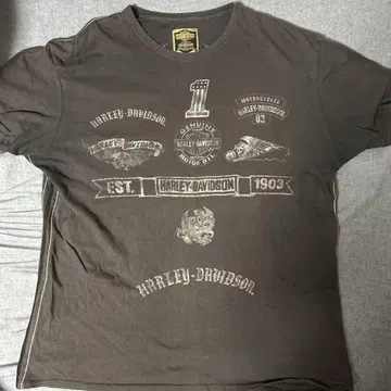 HARLEY-DAVIDSON 다크 브라운 티셔츠 L 사이즈
