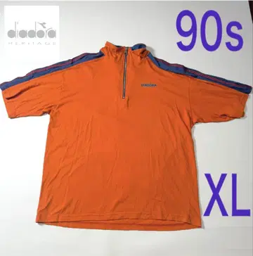 DIADORA 디아도라 90s 빈티지 하프 지퍼 티셔츠 XL
