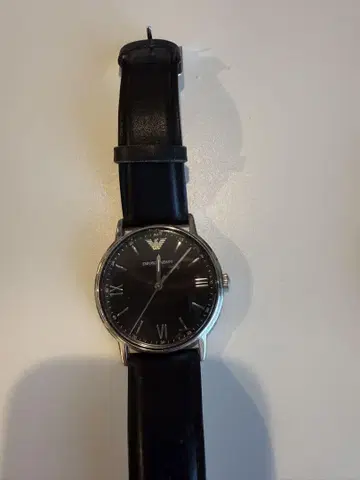 Emporio Armani 블랙 아날로그 손목시계