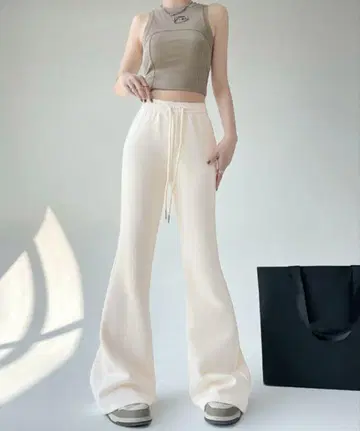 Miniministore 스웨트 팬츠 하이 웨스트 스트레이트 팬츠