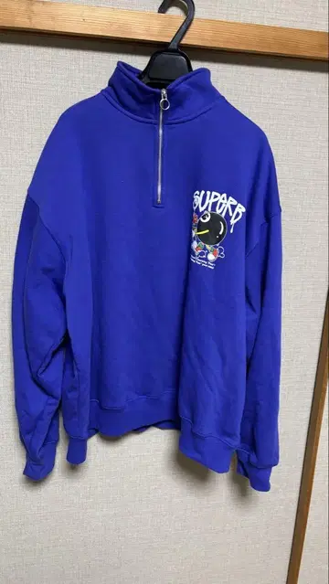SUPPORT SUPERB 파랑 하이넥 트레이닝복
