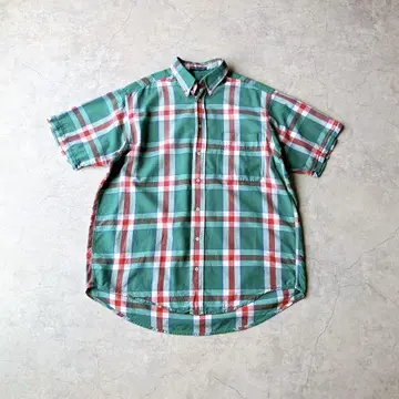 00s archive GANT 반팔 체크 셔츠 y2k