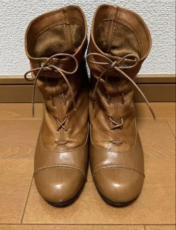 쇼세 부츠 가죽 부츠 천연 가죽 부츠 레이스업 부츠