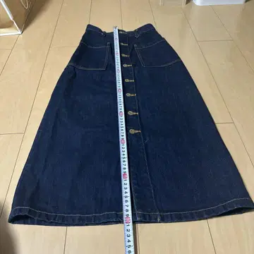 MOUSSY 다크 데님 A 라인 스커트