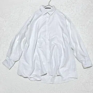 오파로 긴팔 셔츠 블라우스 M 오버 사이즈 화이트 오피스 수트