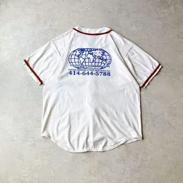 80s 90s USA제 반팔 셔츠 볼링 셔츠 기업용 빅 사이즈