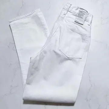CIOTA 화이트 수빈 코튼 13.5OZ 하이 웨스트 데님 화이트 26