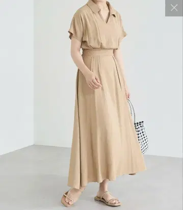 내추럴 꾸뛰르 시원한 스키퍼 카라 고급스러운 원피스