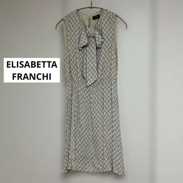 ELISABETTA FRANCHI 리본 슬리브리스 원피스 38