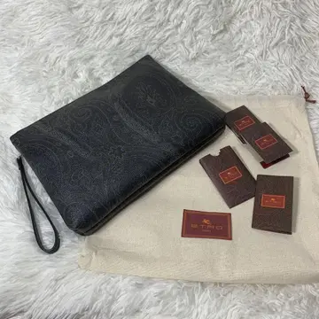 새상품급 ETRO 에트로 PVC 페이즐리 올 패턴 클러치백 세컨드 백