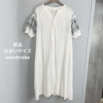 3 새상품 빅 사이즈 wordtrobe 자수 원피스