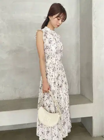 SNIDEL Sustainable 프릴 프린트 원피스 0