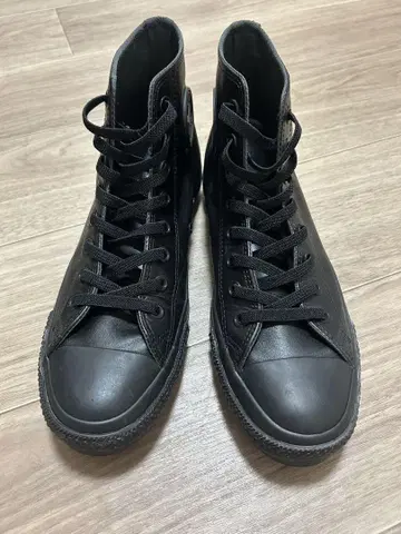 컨버스 올스타 스니커즈 신발 하이컷 가죽 26.5cm 블랙