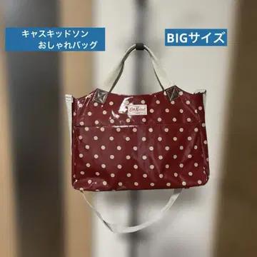 Cath Kidston BIG 사이즈 레드 도트 디자인 2way 백