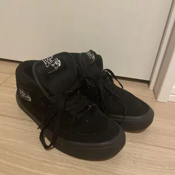 새상품급 VANS 반스 하프 캡 스웨이드 올 블랙 23.0cm