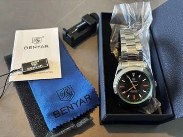 BENYAR 자동 감기 손목 시계 블랙/오렌지