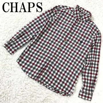 CHAPS 챕스 플란넬 셔츠 블랙 레드 M B8376