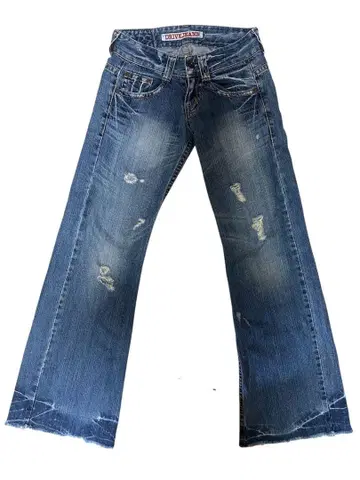 DRIVEJEANS 부츠컷 데님 플레어 24인치 로우라이즈 y2k