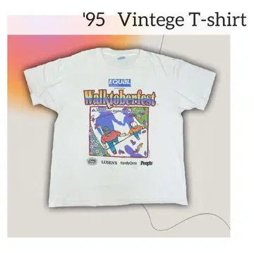 90s Vintege 프린트 T 기업 로고