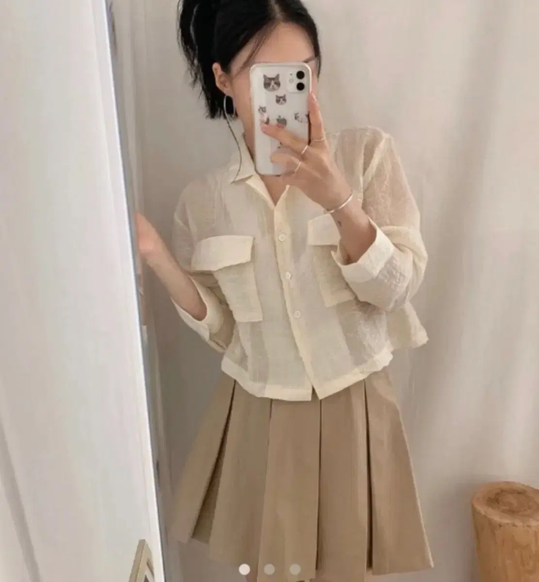 크롭셔츠