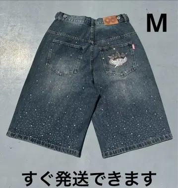9090 x pH-1 크리스탈 장식 진저 팬츠 L