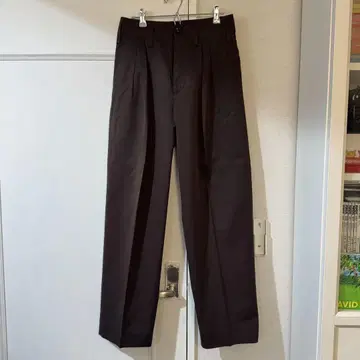 오라리 워시드 핀스 헤링본 슬랙스